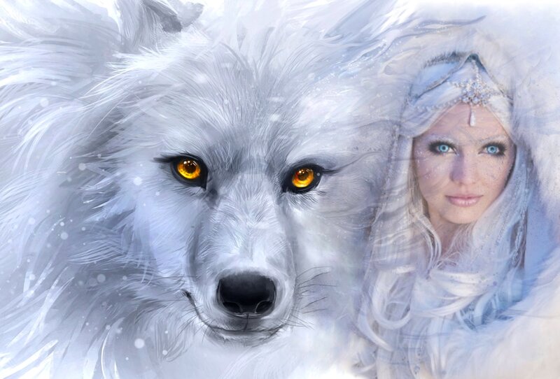 White Wolf and Woman