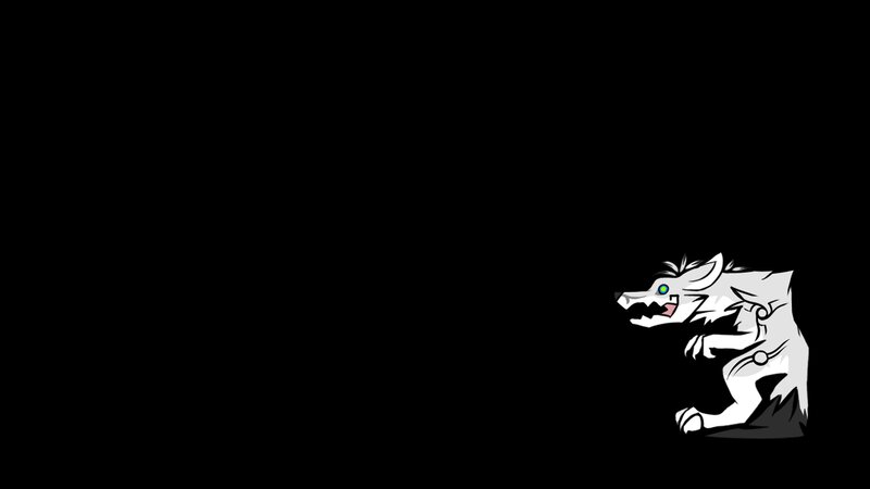 White Wolf Creature — Black