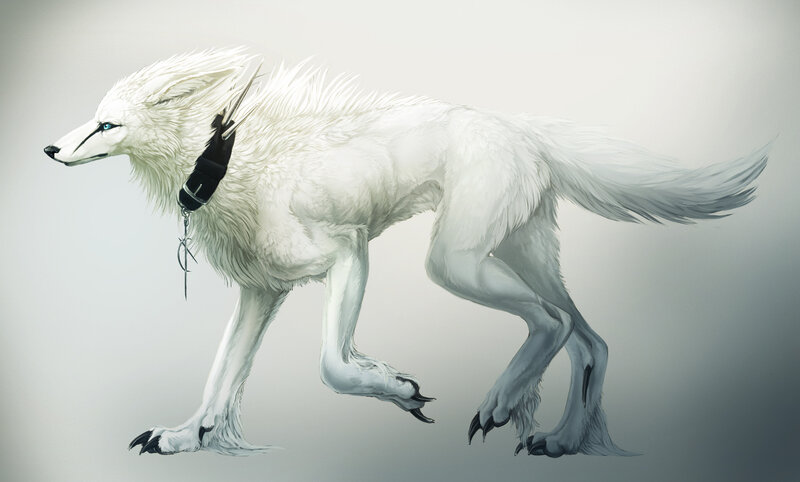 white wolf creature
