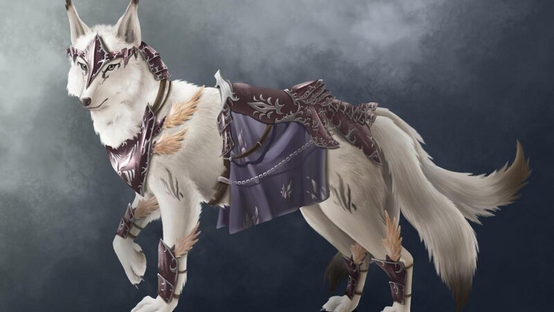 White Wolf in Armor