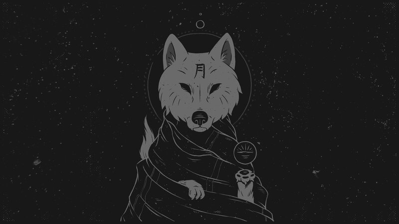 White Wolf in Cloak