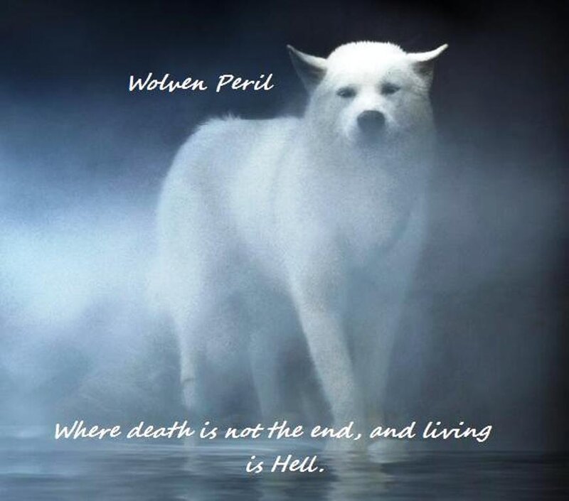 White Wolf in Mist — Dramatic