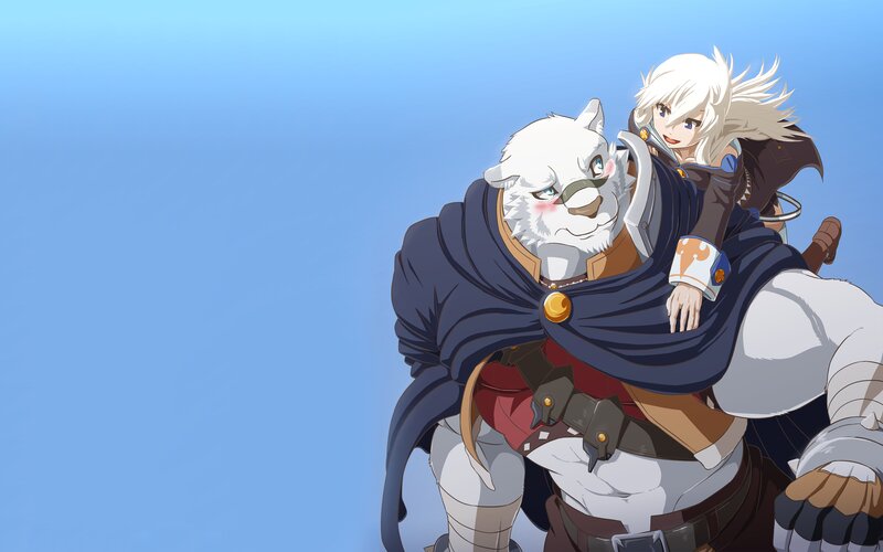 White Wolf-like Character — Blue