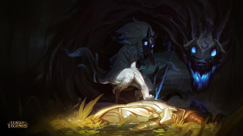 White Wolf-like Creature — Black, Dramatic, Night, Digital Art