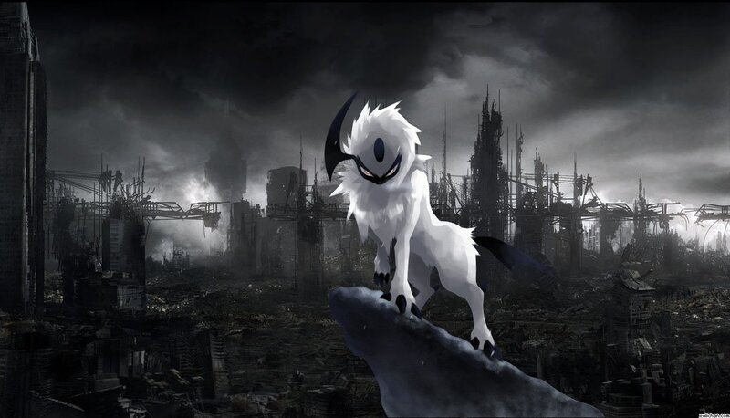 White Wolf-like Creature — Black