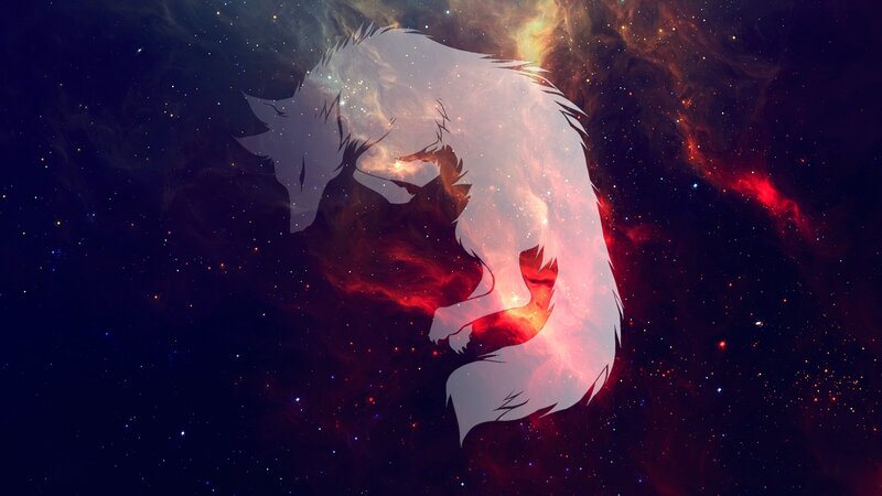 White Wolf Silhouette