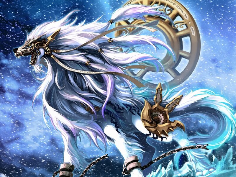 White Wolf with Golden Armor