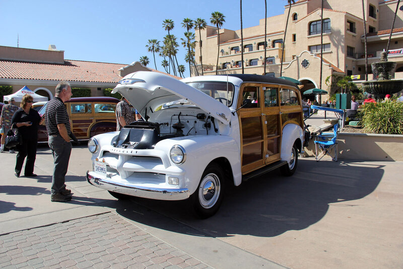 White Wood-paneled Car