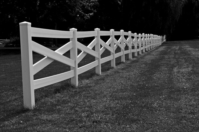 White Wooden Fence — Black