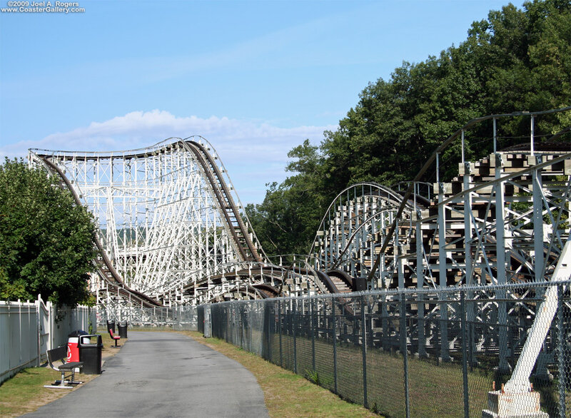 White Wooden Roller Coaster