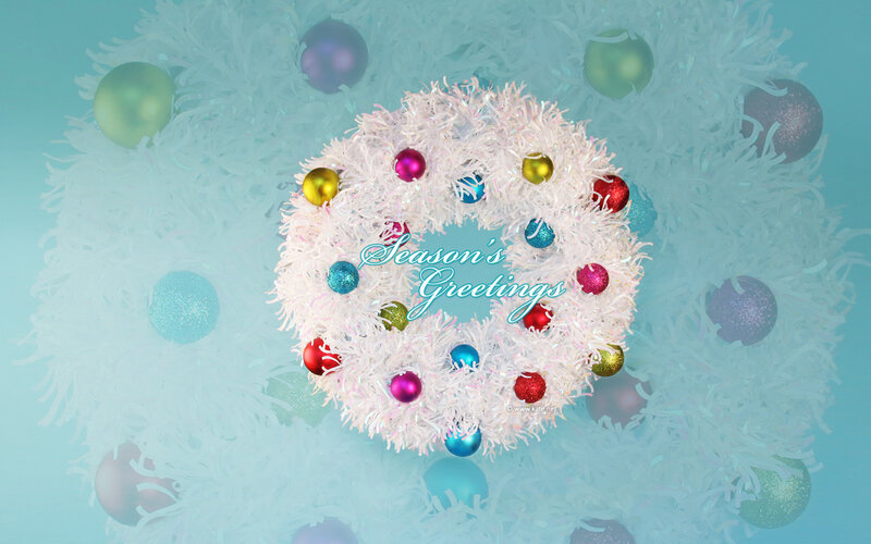 White Wreath with Ornaments