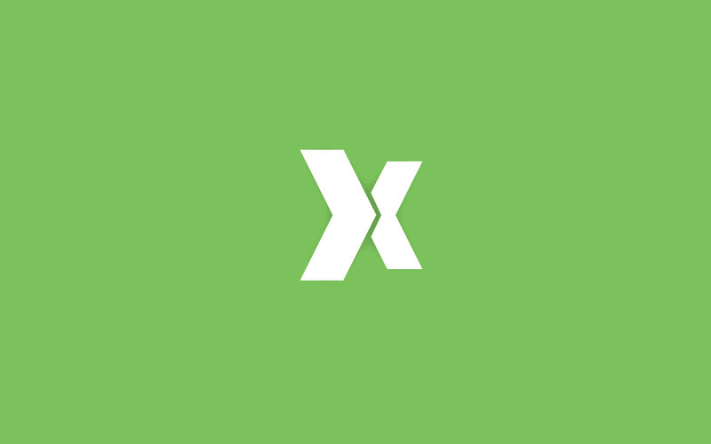 White X Logo — Green, Minimalist