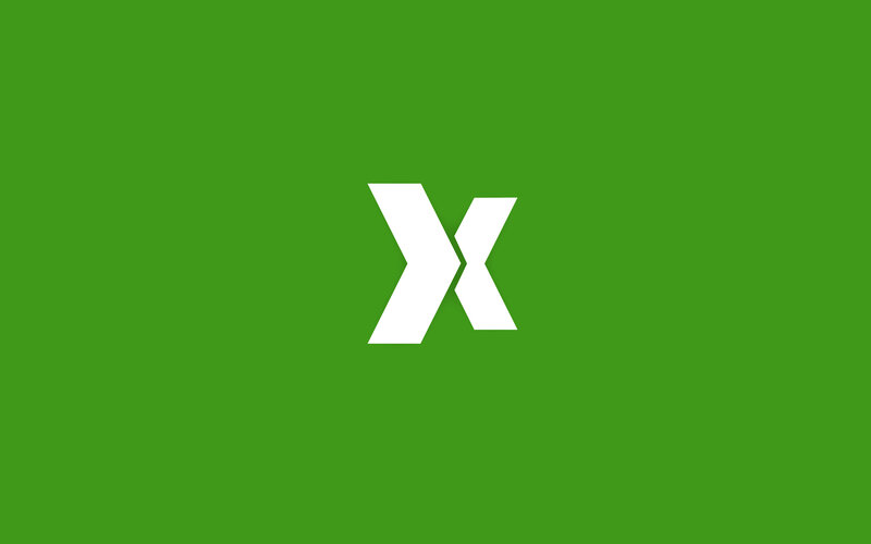 White X Logo — Green