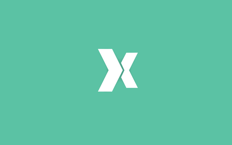 White X Logo — Teal