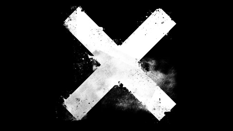 White X on Black Background — Dramatic