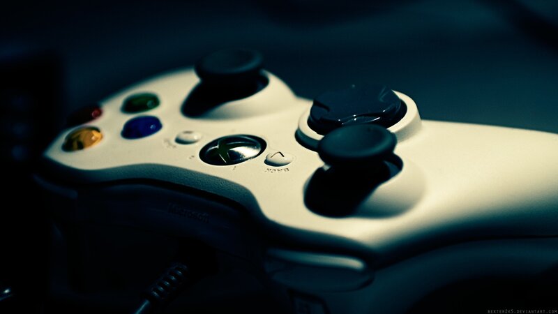 White Xbox Controller — Dramatic, Night