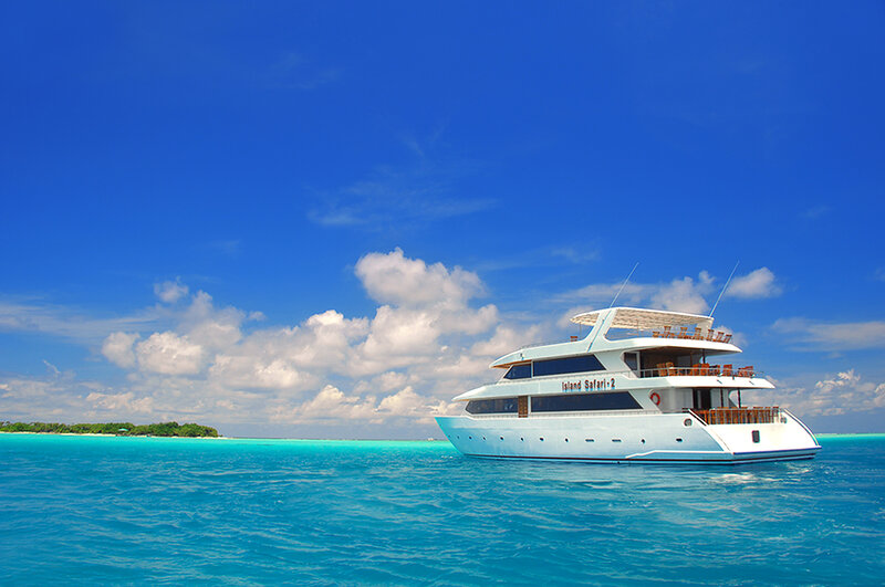 White Yacht in Blue Water