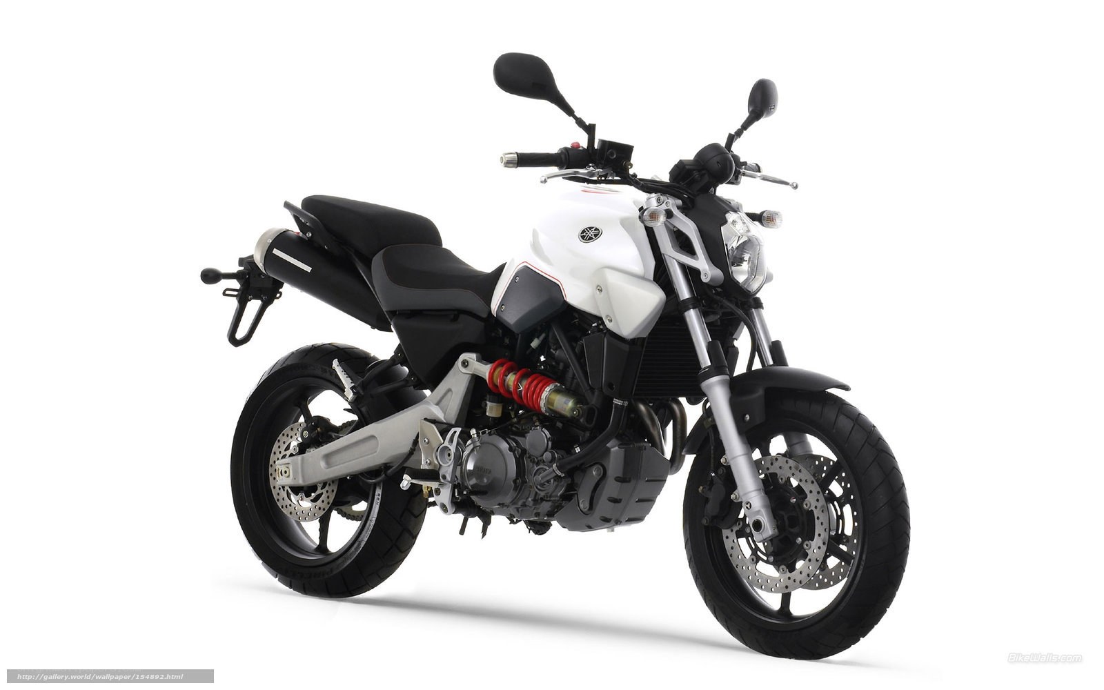 white Yamaha motorcycle
