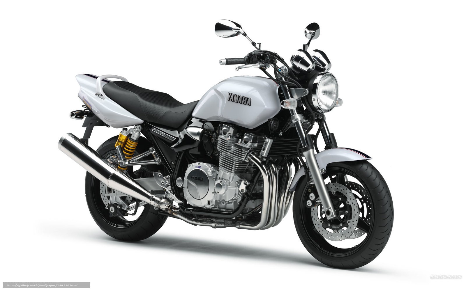 White Yamaha motorcycle