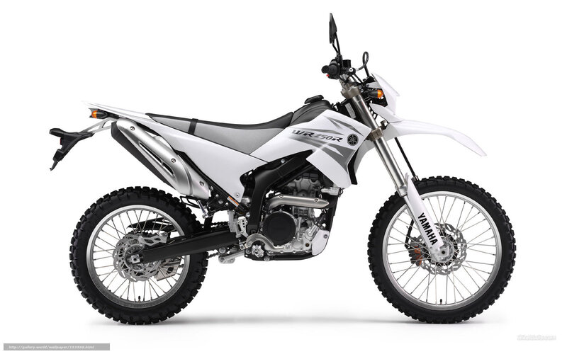 White Yamaha Wr250r Motorcycle — Neutral, Photograph