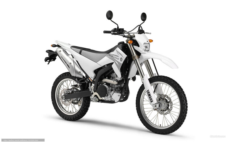 White Yamaha WR250R motorcycle