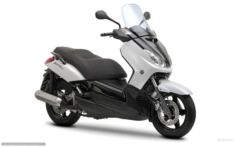White Yamaha X-Max scooter