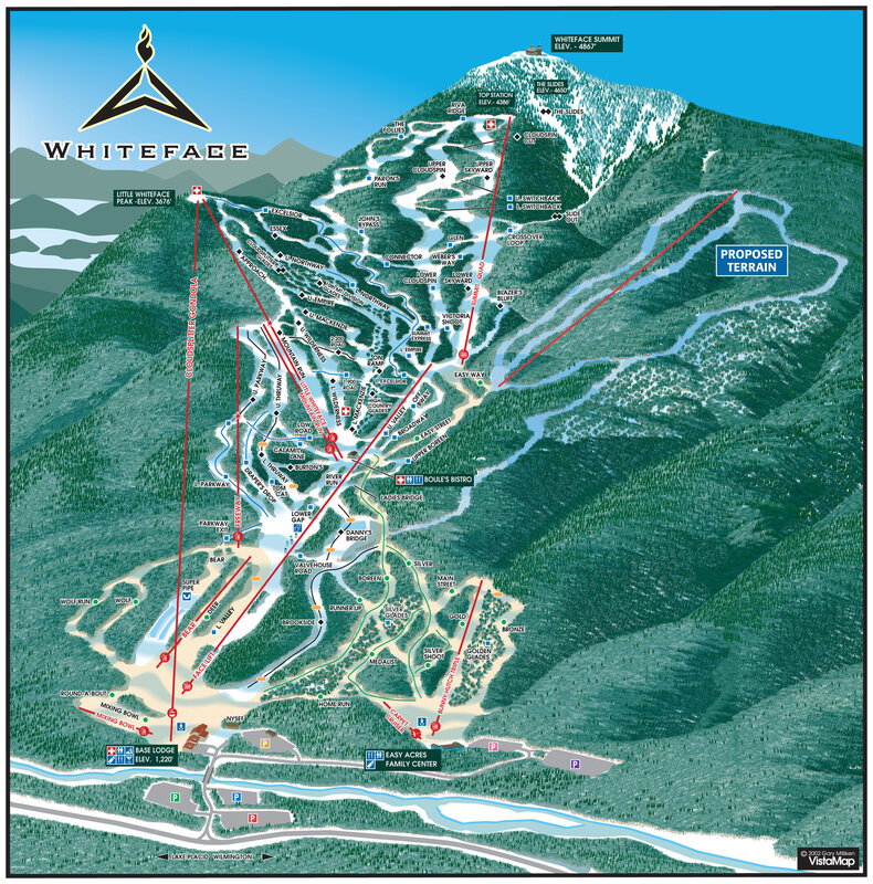 Whiteface Mountain ski resort map