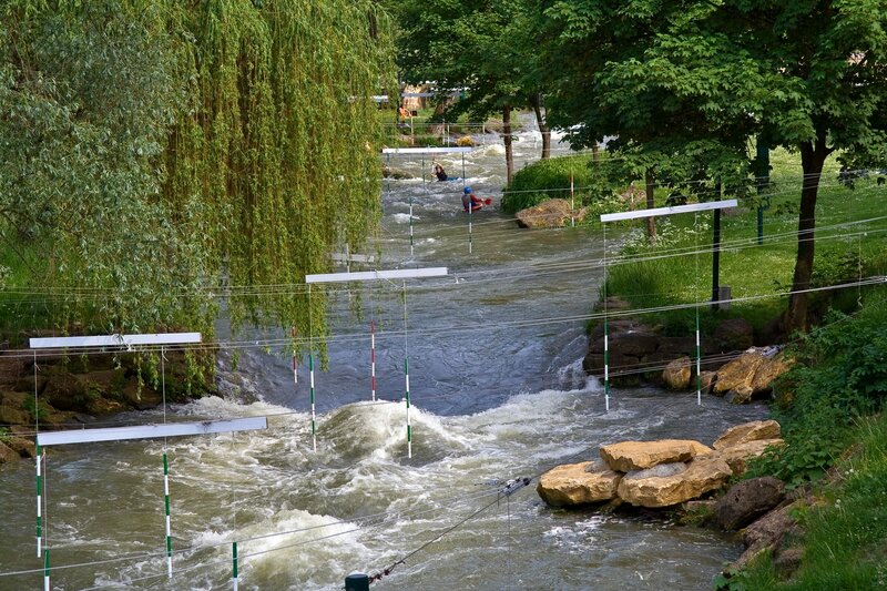 Whitewater kayaking course