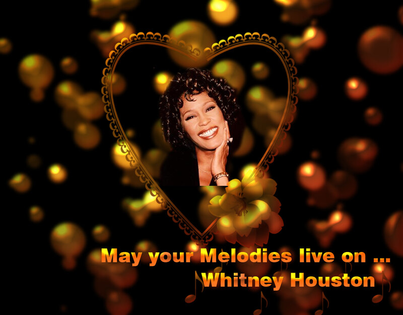 Whitney Houston Portrait — Black