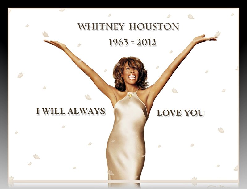 Whitney Houston Portrait — White