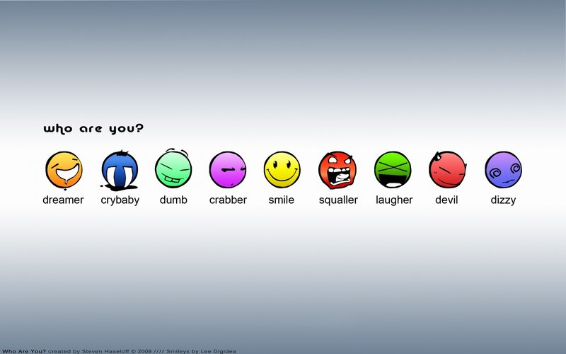 Who Are You? smiley characters