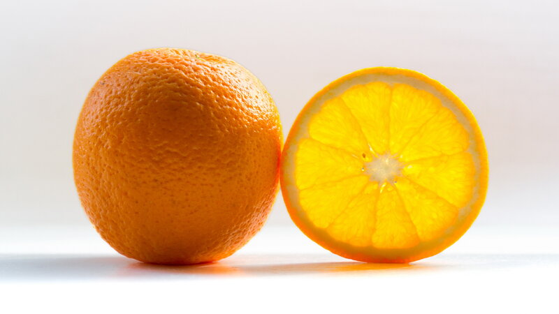Whole and Sliced Orange — Neutral