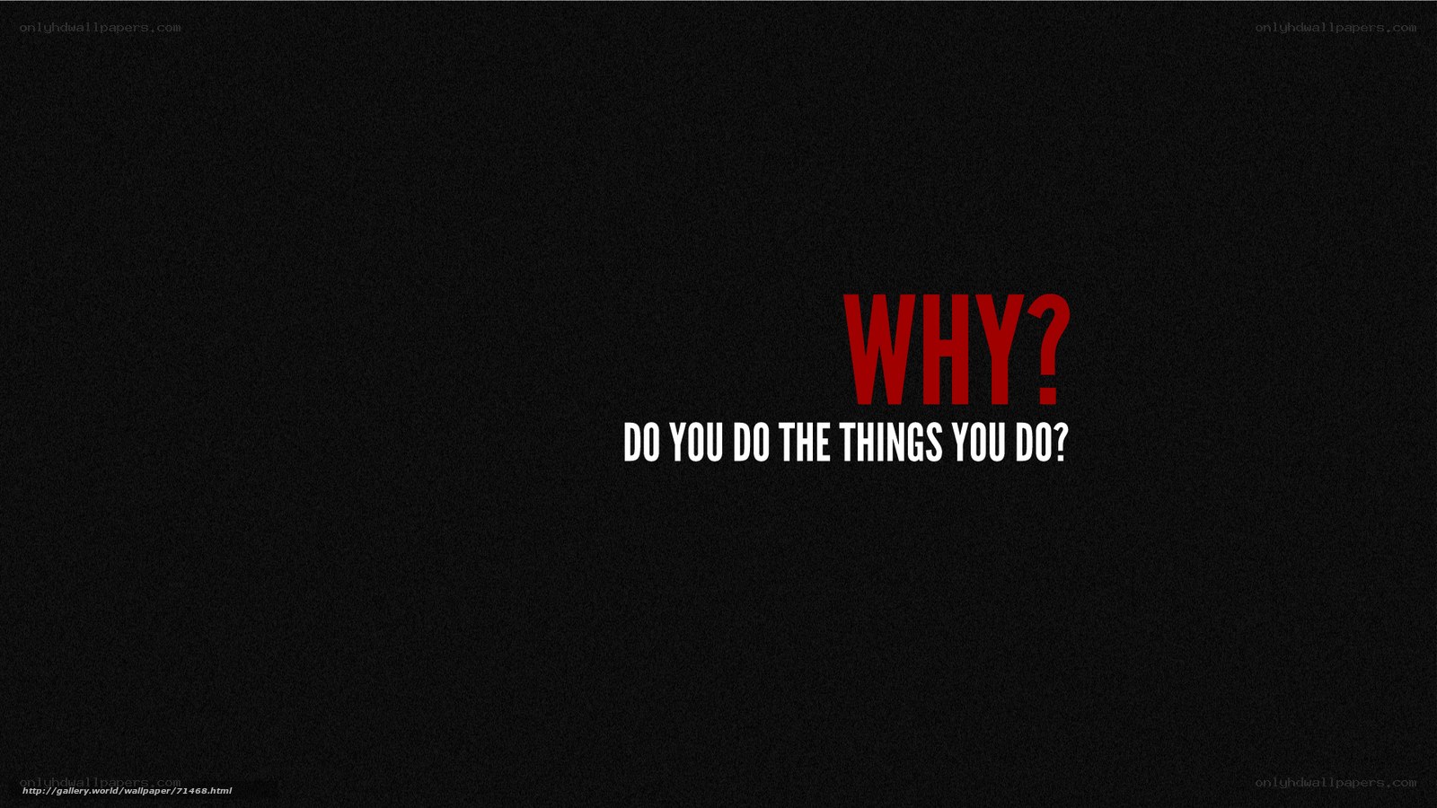 Why do you do the things you do?