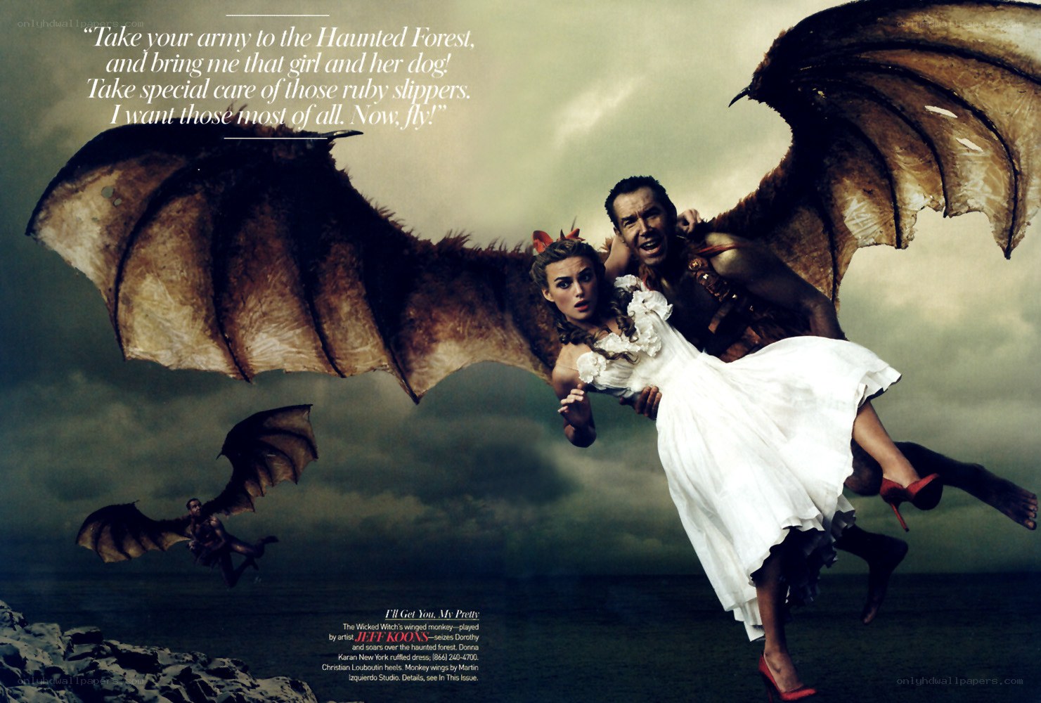 Wicked Witch flying with Dorothy