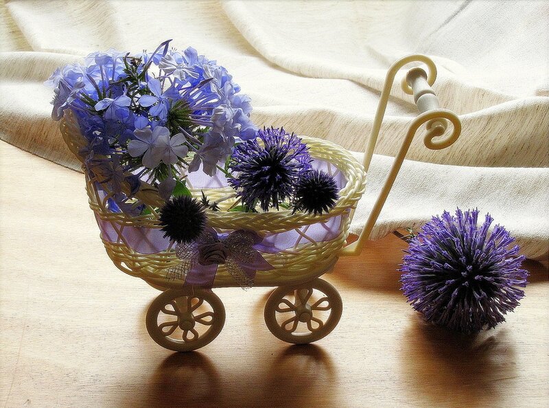 Wicker Baby Carriage