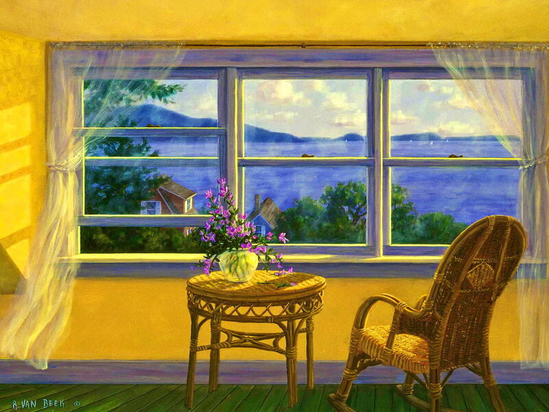 Wicker Chair by Window