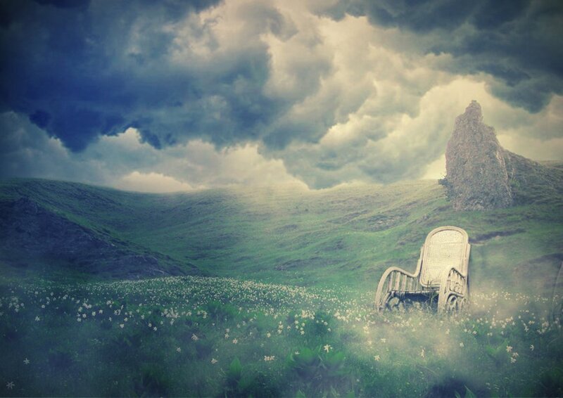 Wicker Chair in Field