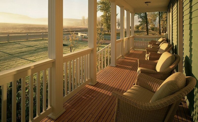 Wicker Chairs on Porch