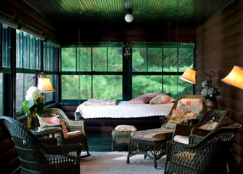 Wicker Furniture in Sunroom