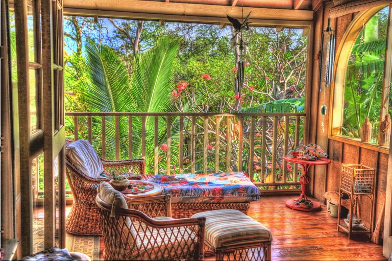 Wicker Furniture on Porch — Brown, Serene