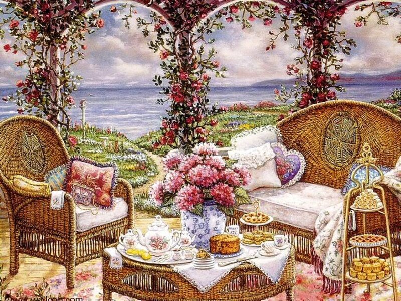 Wicker Furniture on Terrace