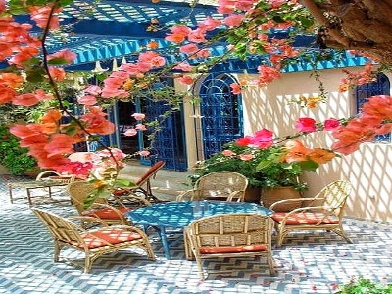 Wicker Patio Furniture — Blue
