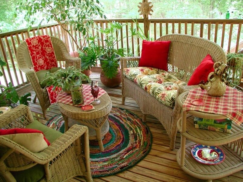 Wicker Patio Furniture — Brown