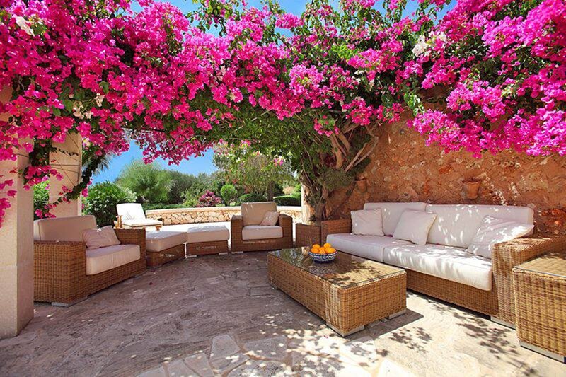 Wicker Patio Furniture — Pink