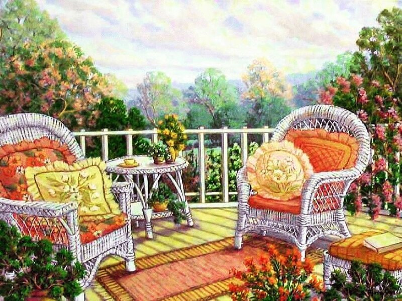 Wicker Patio Furniture — White