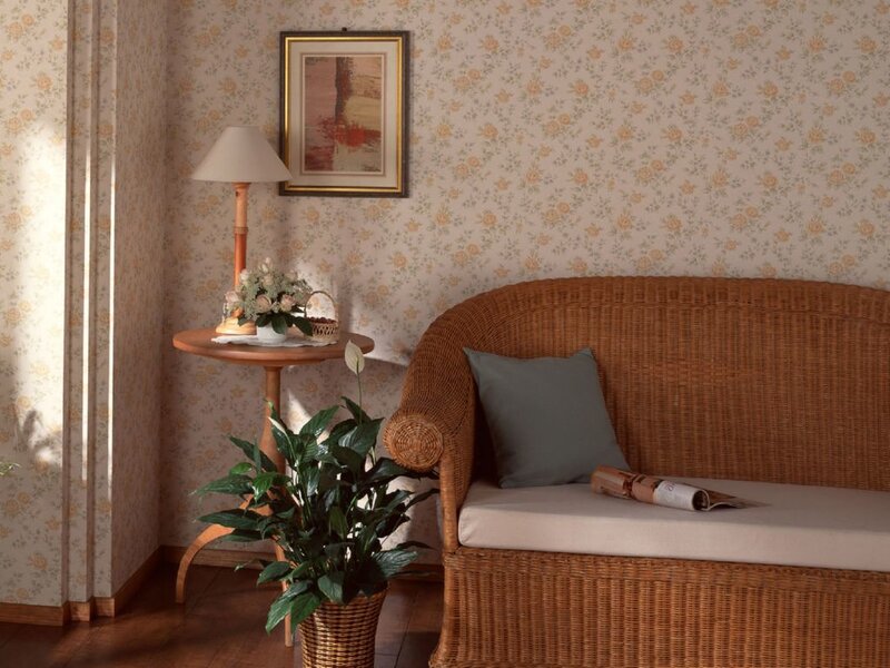 Wicker Sofa in Living Room