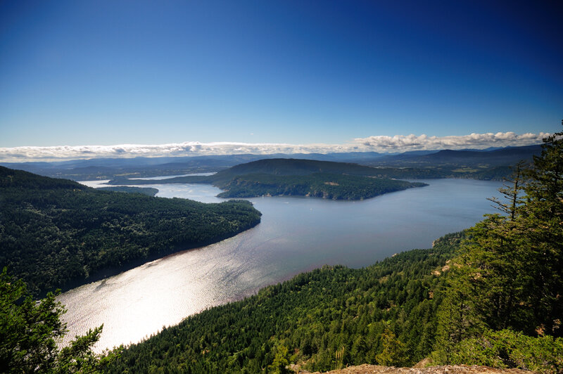 Wide Bay with Forested Hills