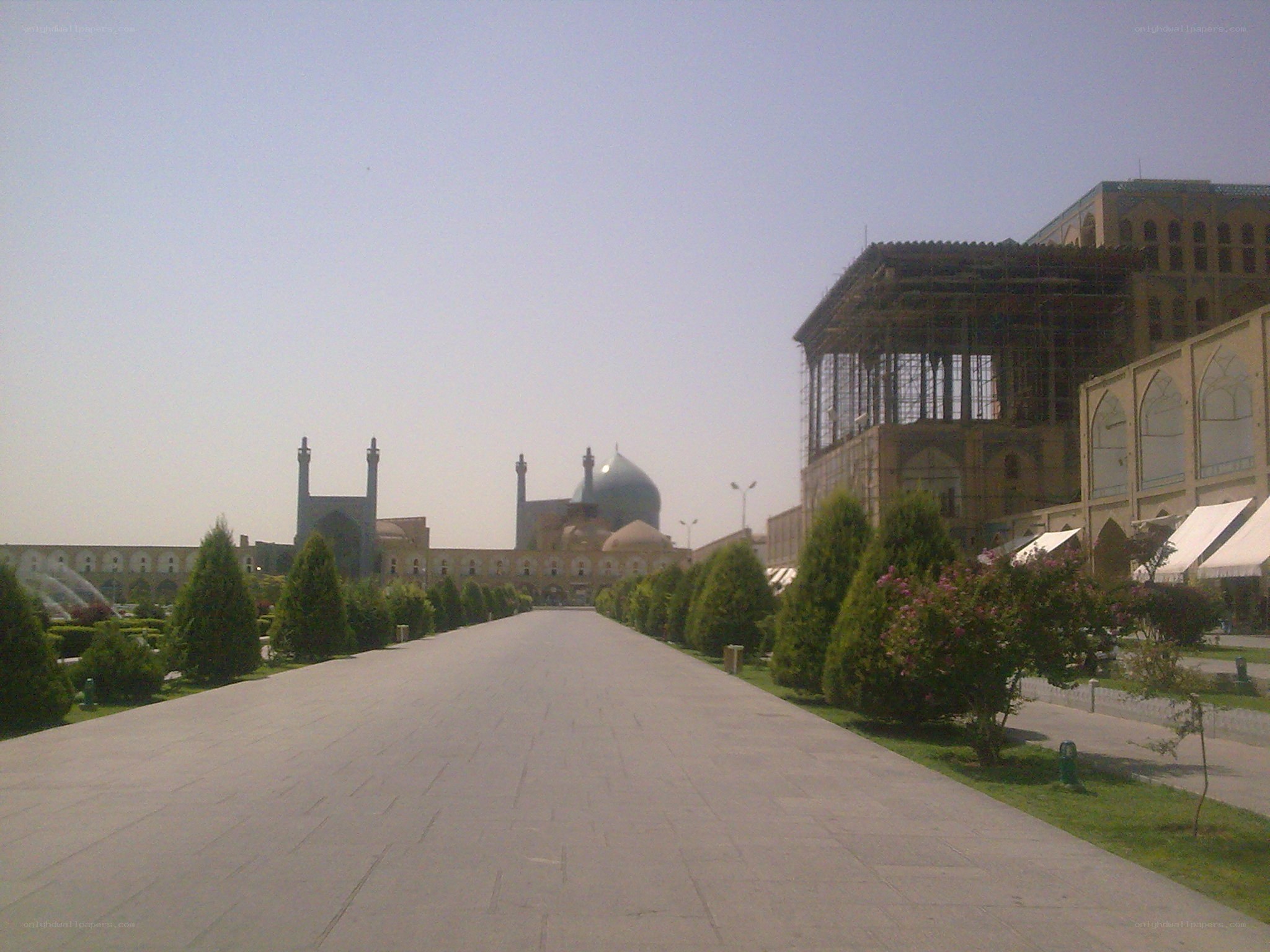 wide path to mosque