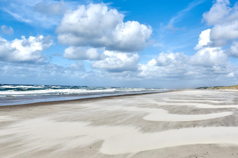 Wide Sandy Beach — Blue