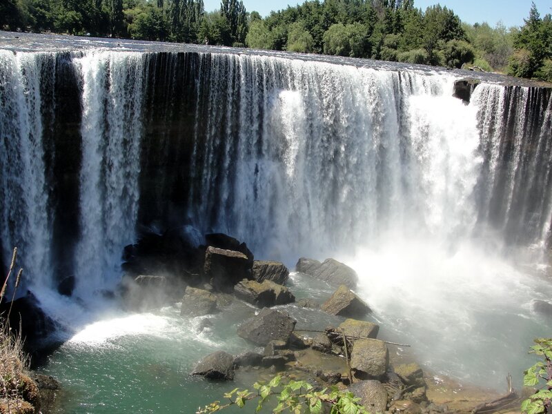 Wide Waterfall Cascade — Green, Powerful